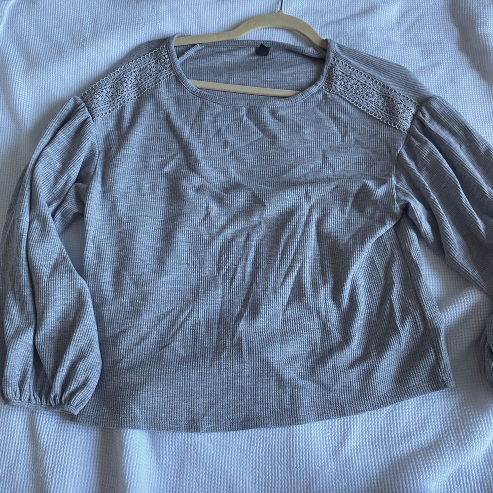 Grey Loose Blouse